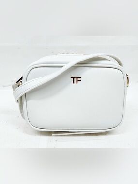 Tom Ford White Leather Camera Crossbody Bag